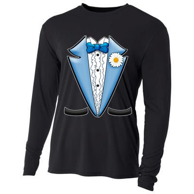 Vintage Powder Blue Suit Tuxedo Costume Cooling Performance Long Sleeve Crew