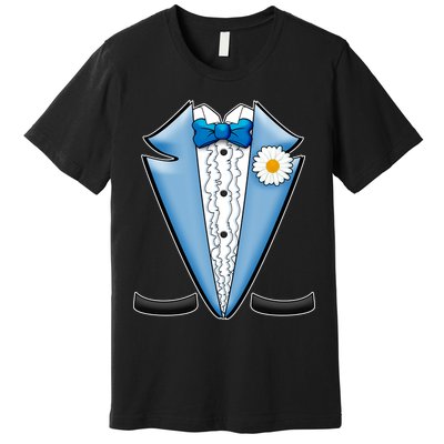 Vintage Powder Blue Suit Tuxedo Costume Premium T-Shirt