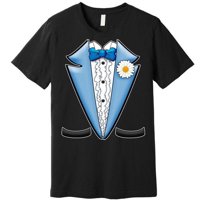 Vintage Powder Blue Suit Tuxedo Costume Premium T-Shirt