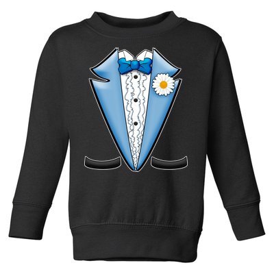 Vintage Powder Blue Suit Tuxedo Costume Toddler Sweatshirt