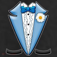 Vintage Powder Blue Suit Tuxedo Costume Trucker Hat