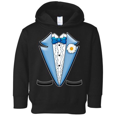 Vintage Powder Blue Suit Tuxedo Costume Toddler Hoodie