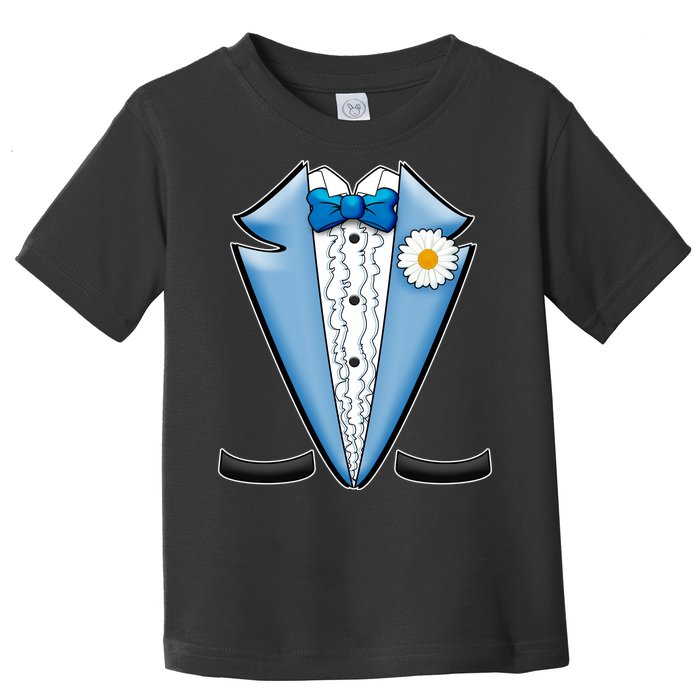 Vintage Powder Blue Suit Tuxedo Costume Toddler T-Shirt