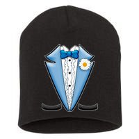 Vintage Powder Blue Suit Tuxedo Costume Short Acrylic Beanie