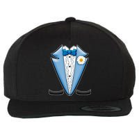 Vintage Powder Blue Suit Tuxedo Costume Wool Snapback Cap