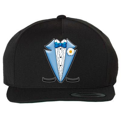 Vintage Powder Blue Suit Tuxedo Costume Wool Snapback Cap