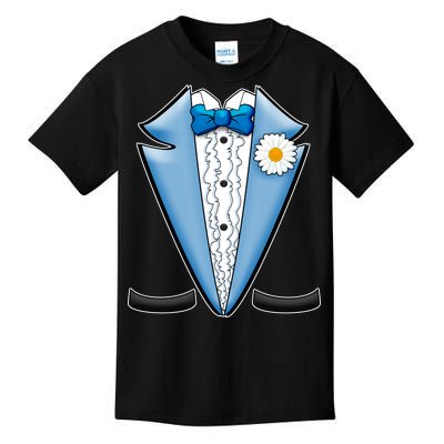 Vintage Powder Blue Suit Tuxedo Costume Kids T-Shirt