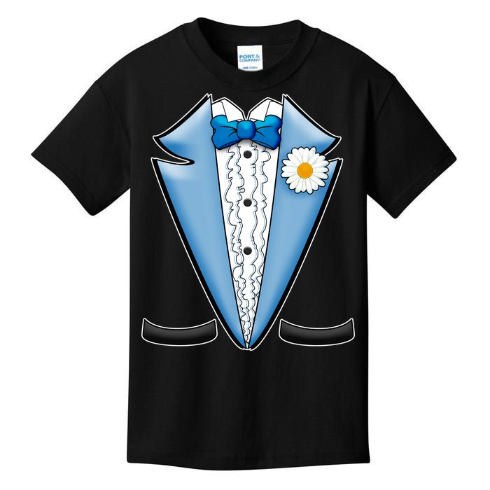 Vintage Powder Blue Suit Tuxedo Costume Kids T-Shirt