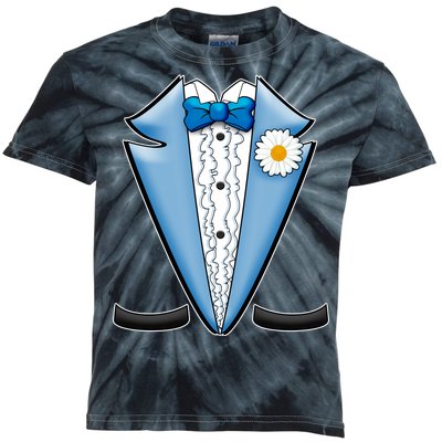 Vintage Powder Blue Suit Tuxedo Costume Kids Tie-Dye T-Shirt