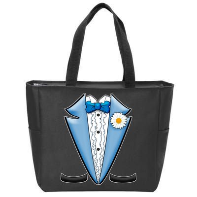 Vintage Powder Blue Suit Tuxedo Costume Zip Tote Bag