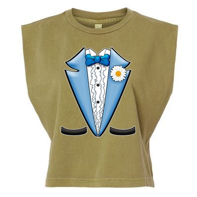 Vintage Powder Blue Suit Tuxedo Costume Garment-Dyed Women's Muscle Tee