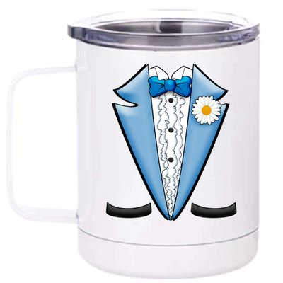 Vintage Powder Blue Suit Tuxedo Costume 12 oz Stainless Steel Tumbler Cup