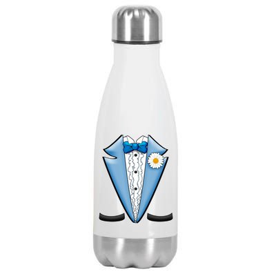 Vintage Powder Blue Suit Tuxedo Costume Stainless Steel Insulated Water Bottle