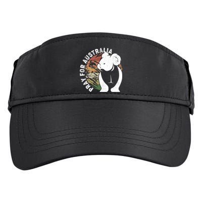 Vintage Pray For Australia Koala Adult Drive Performance Visor