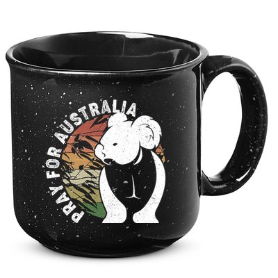 Vintage Pray For Australia Koala 15oz Campfire Ceramic Mug