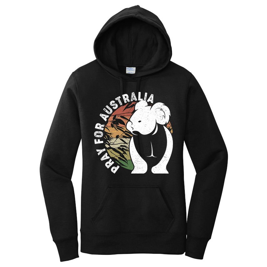 Vintage Pray For Australia Koala Women's Pullover Hoodie