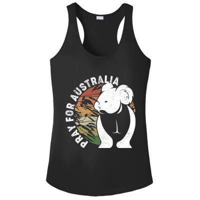 Vintage Pray For Australia Koala Ladies PosiCharge Competitor Racerback Tank