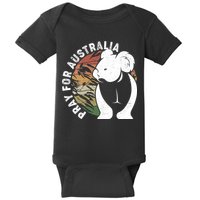 Vintage Pray For Australia Koala Baby Bodysuit