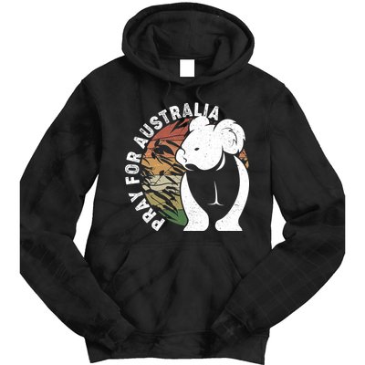 Vintage Pray For Australia Koala Tie Dye Hoodie