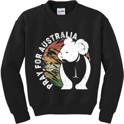 Vintage Pray For Australia Koala Kids Sweatshirt