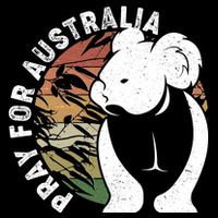 Vintage Pray For Australia Koala Kids T-Shirt