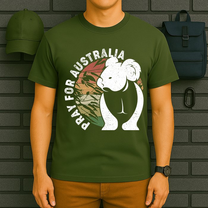 Vintage Pray For Australia Koala T-Shirt