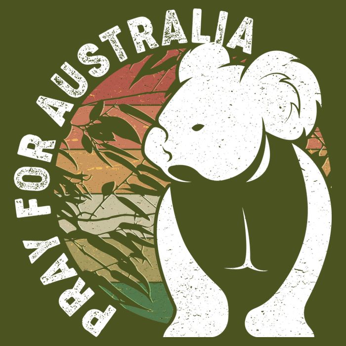 Vintage Pray For Australia Koala Premium T-Shirt