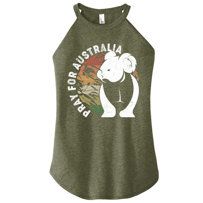 Vintage Pray For Australia Koala Women's Perfect Tri Rocker Tank