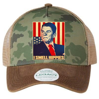 Vintage President Reagan I Smell Hippies Legacy Tie Dye Trucker Hat