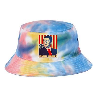 Vintage President Reagan I Smell Hippies Tie Dye Newport Bucket Hat