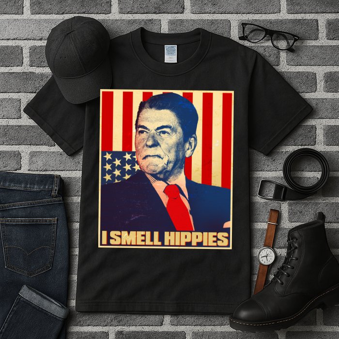 Vintage President Reagan I Smell Hippies Tall T-Shirt