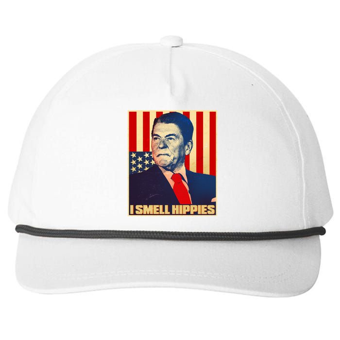 Vintage President Reagan I Smell Hippies Snapback Five-Panel Rope Hat