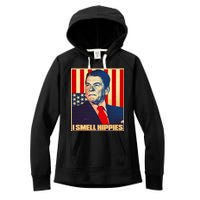 Vintage President Reagan I Smell Hippies Women's Fleece Hoodie