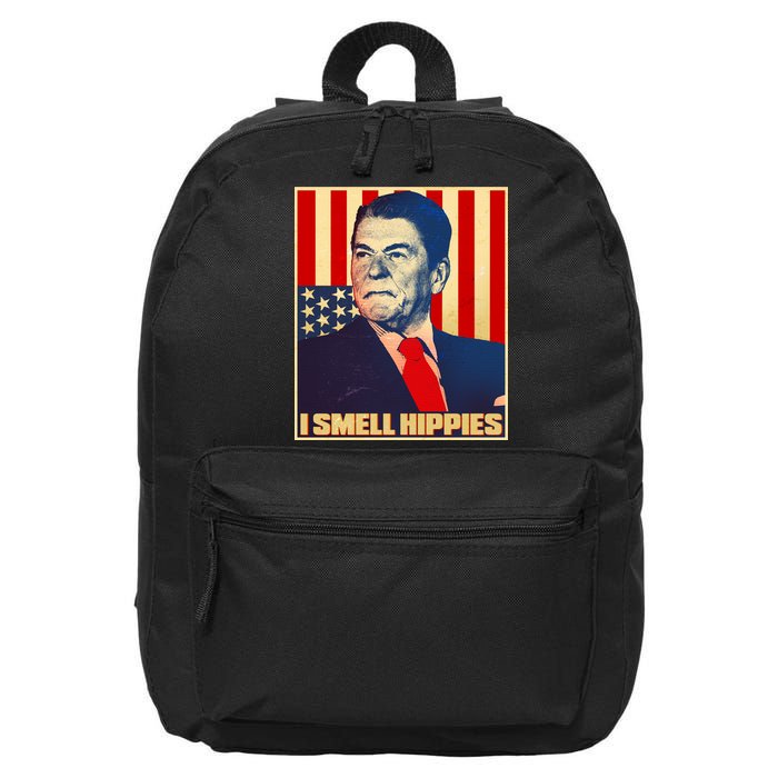 Vintage President Reagan I Smell Hippies 16 in Basic Backpack