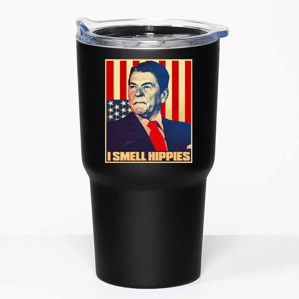 Vintage President Reagan I Smell Hippies Tumbler