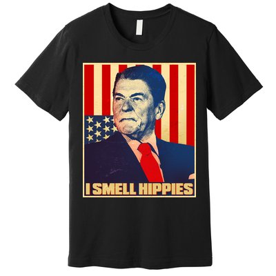Vintage President Reagan I Smell Hippies Premium T-Shirt