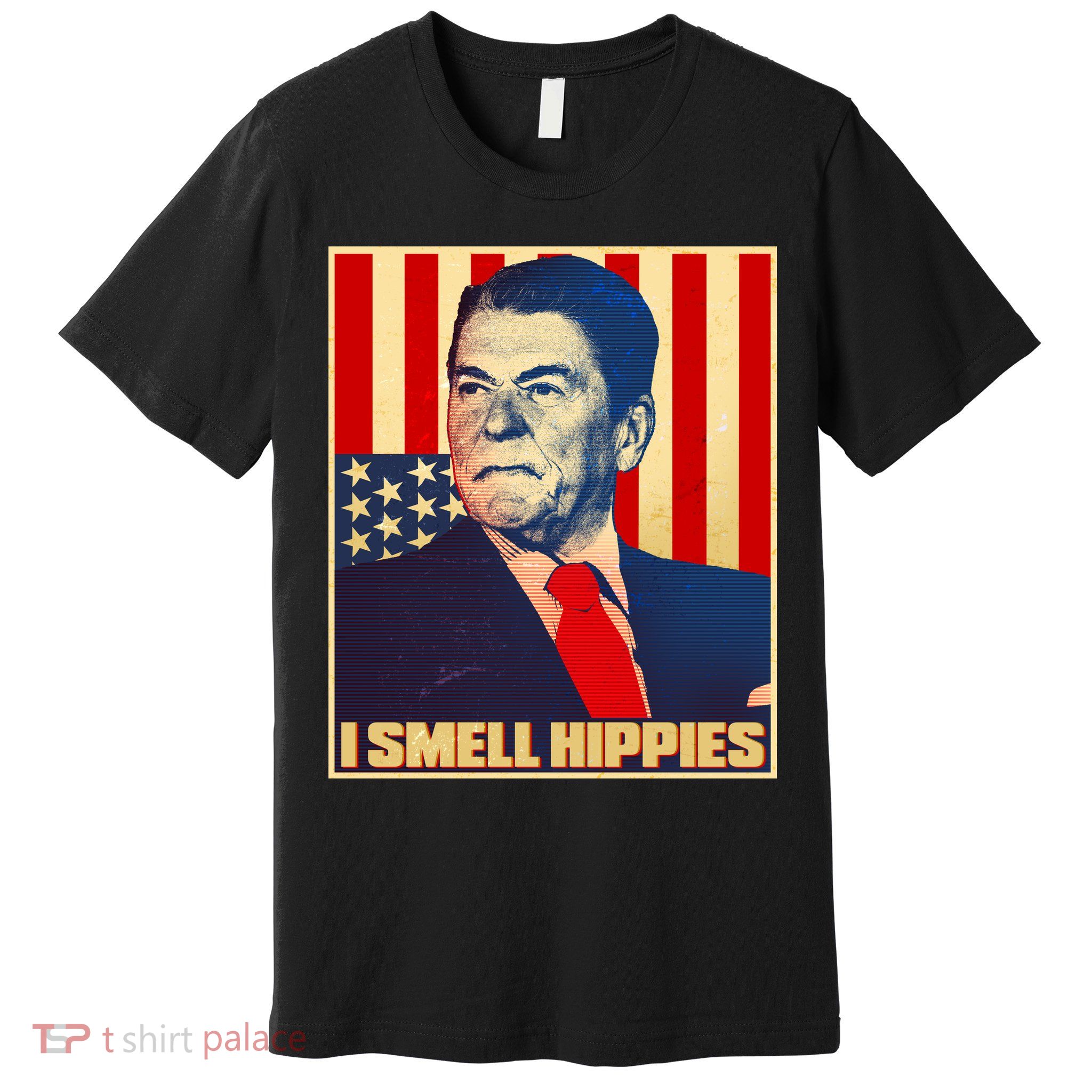 Vintage President Reagan I Smell Hippies Premium T-Shirt