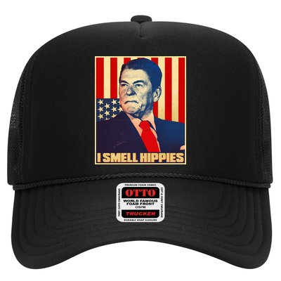 Vintage President Reagan I Smell Hippies Trucker Hat