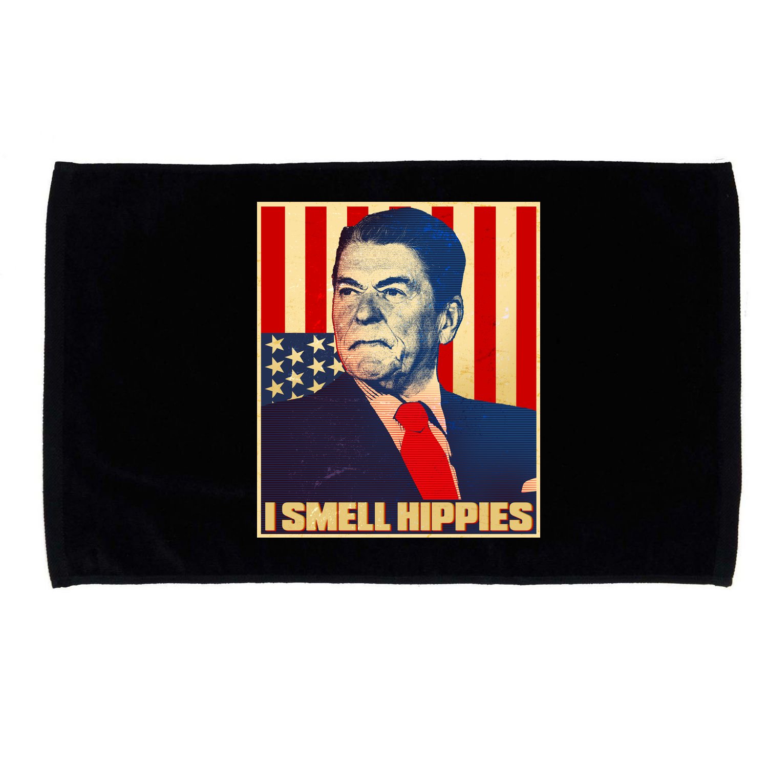 Vintage President Reagan I Smell Hippies Microfiber Hand Towel