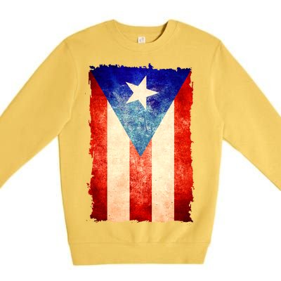 Vintage Puerto Rico Flag Premium Crewneck Sweatshirt