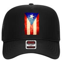 Vintage Puerto Rico Flag High Crown Mesh Back Trucker Hat