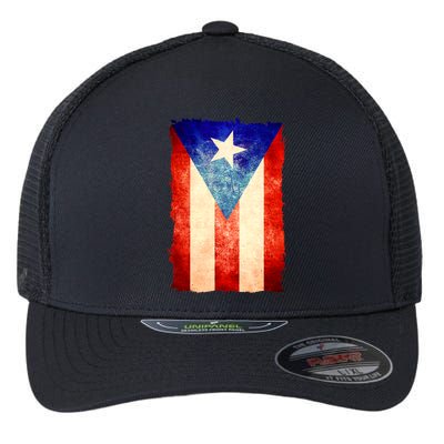 Vintage Puerto Rico Flag Flexfit Unipanel Trucker Cap