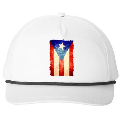 Vintage Puerto Rico Flag Snapback Five-Panel Rope Hat