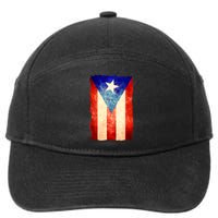 Vintage Puerto Rico Flag 7-Panel Snapback Hat