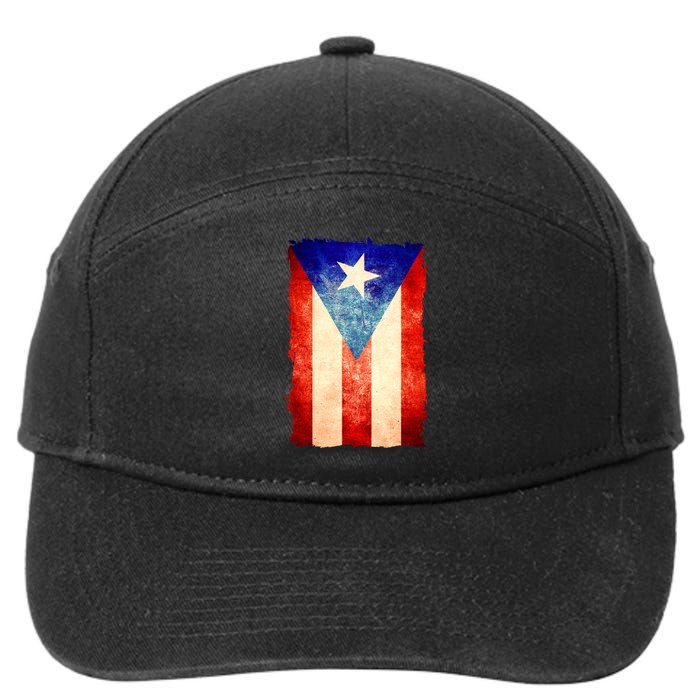 Vintage Puerto Rico Flag 7-Panel Snapback Hat