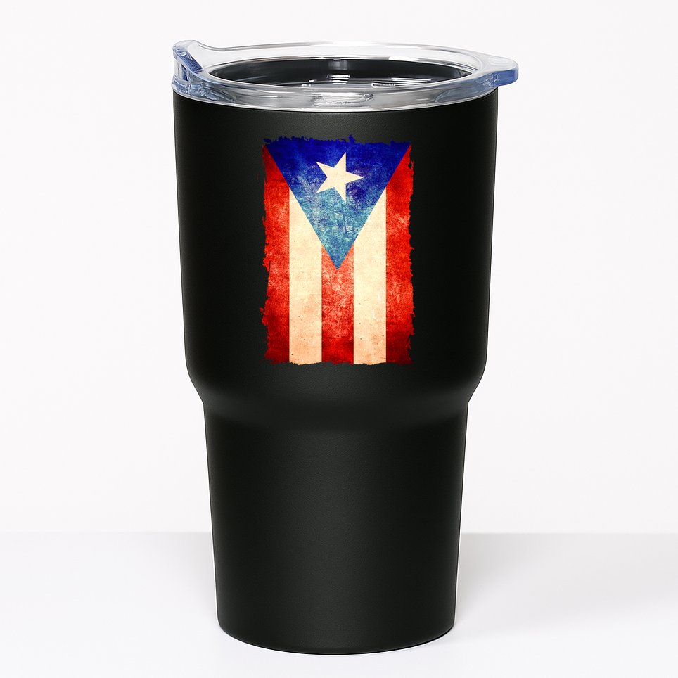 Vintage Puerto Rico Flag Tumbler