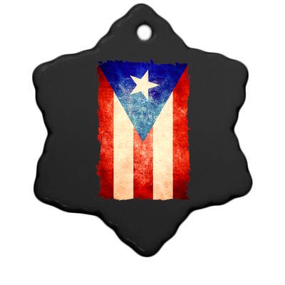 Vintage Puerto Rico Flag Ceramic Star Ornament