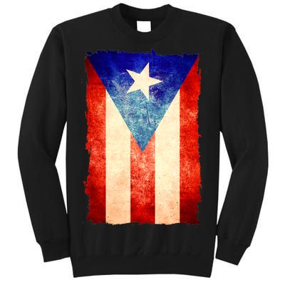 Vintage Puerto Rico Flag Tall Sweatshirt