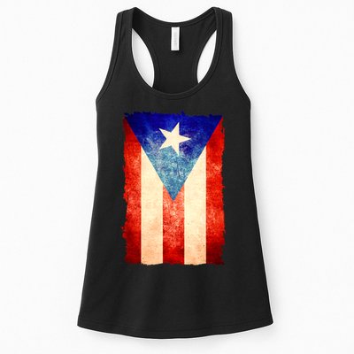 Vintage Puerto Rico Flag Womens Tank Top