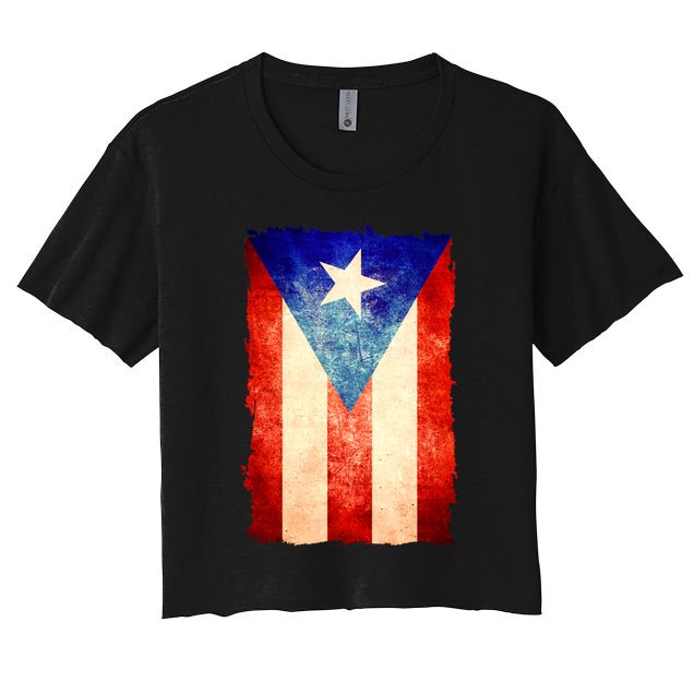 Vintage Puerto Rico Flag Crop Top